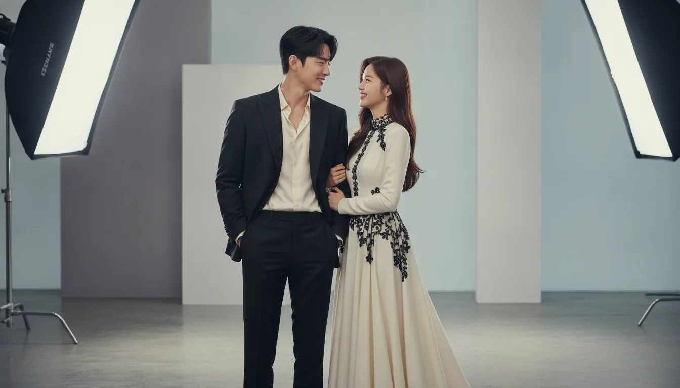 Ahn Hyo-seop and Kim Se-jeong inspired promotional fashion scene