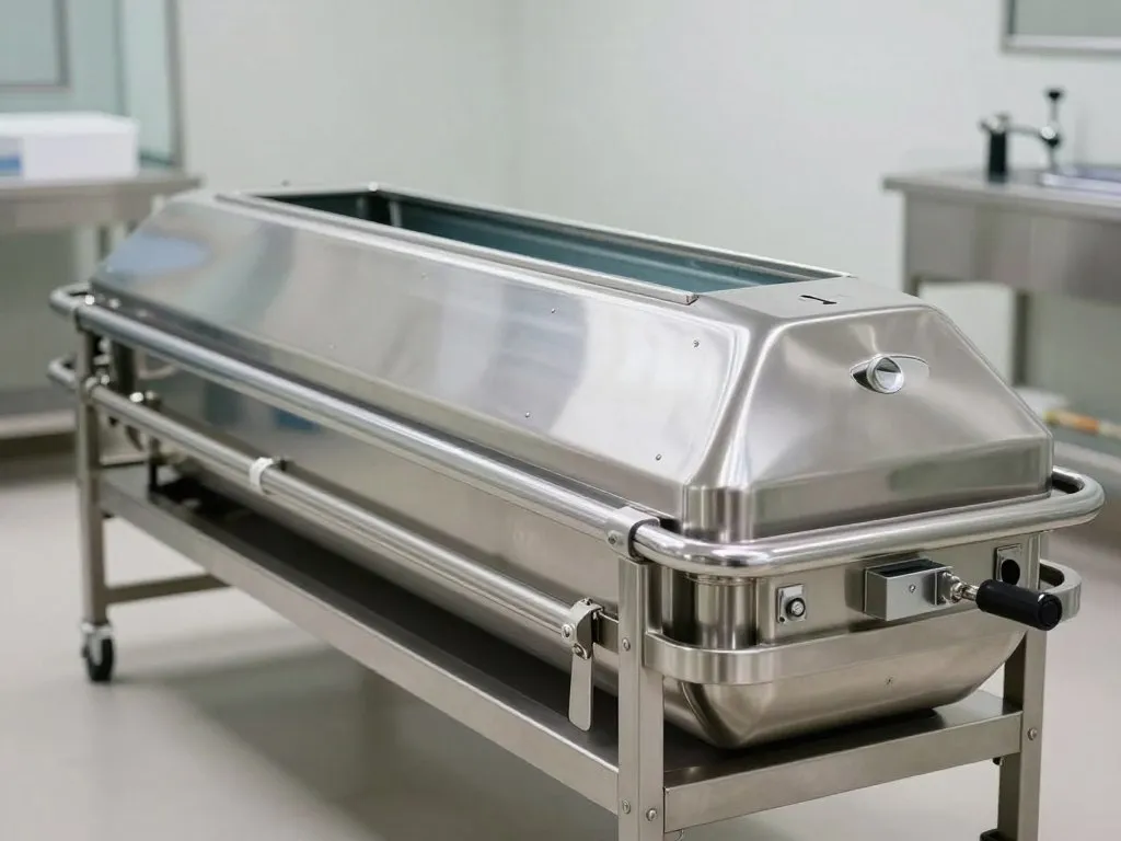 Water cremation equipment with a sealed vessel