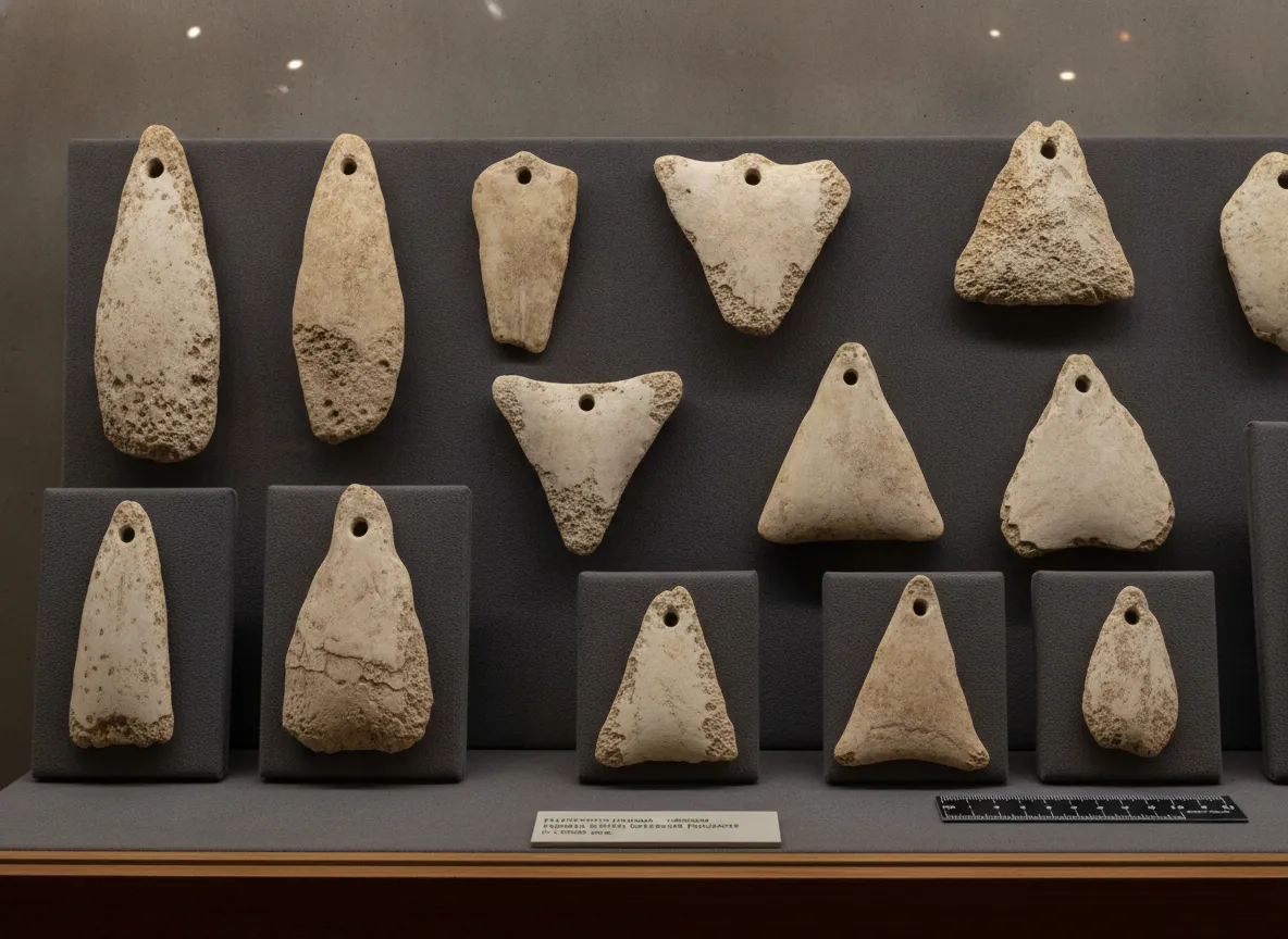 Ancient ground sloth bone pendants from Santa Elina in Brazil