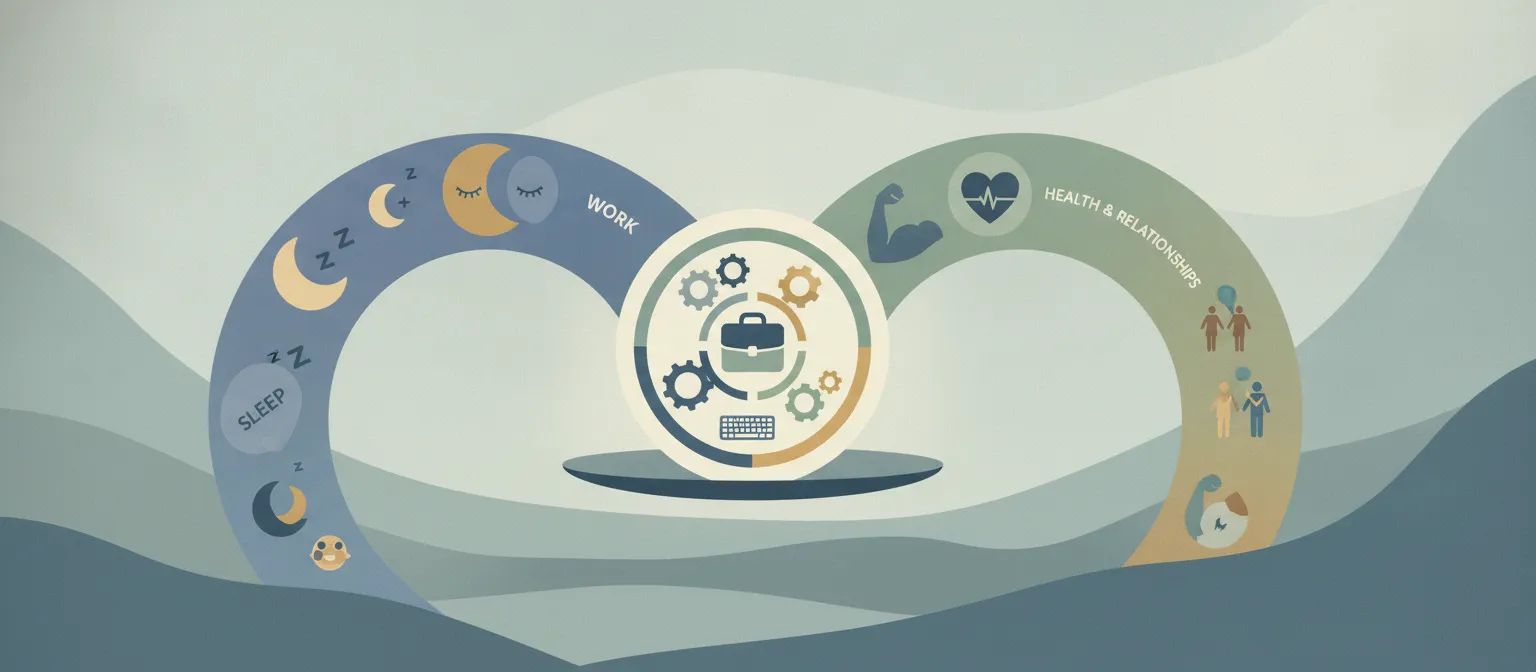 Three paths joining a balanced daily routine