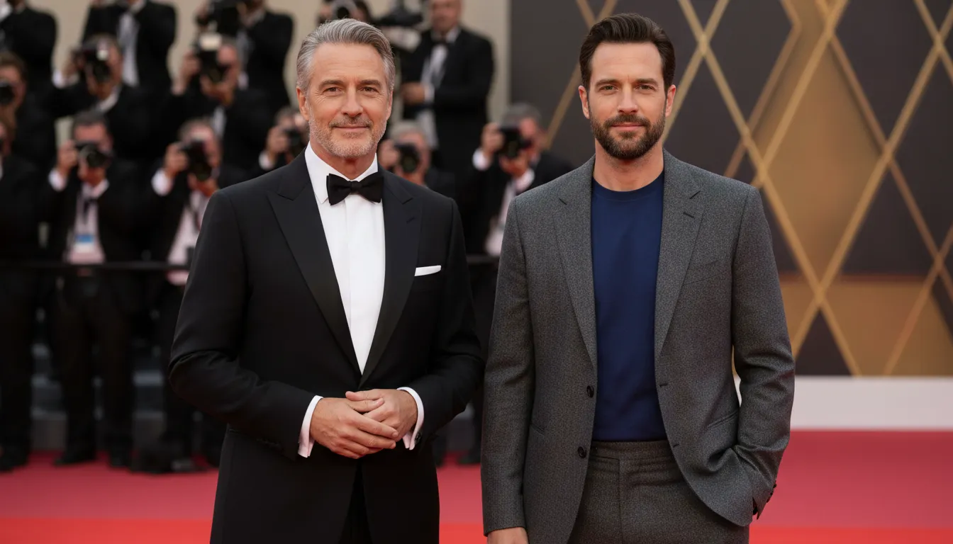 Brad Pitt and George Clooney inspired formal style comparison at a film premiere