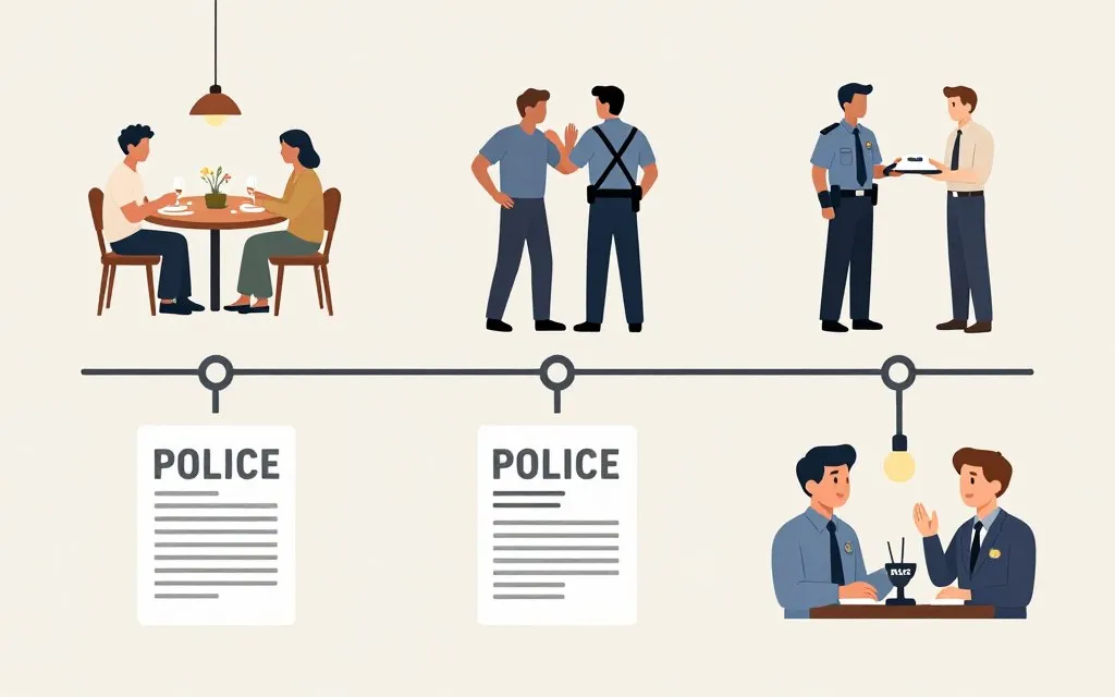 Editorial timeline of the Las Vegas security incident