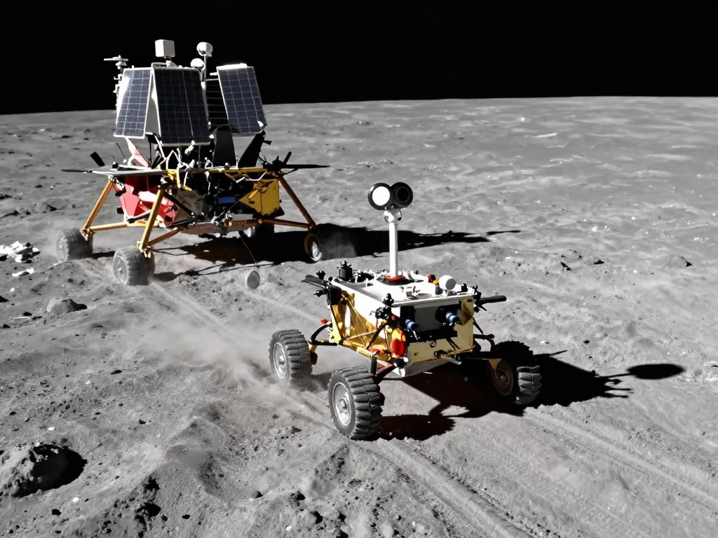 Pragyan rover leaving the Chandrayaan-3 lander