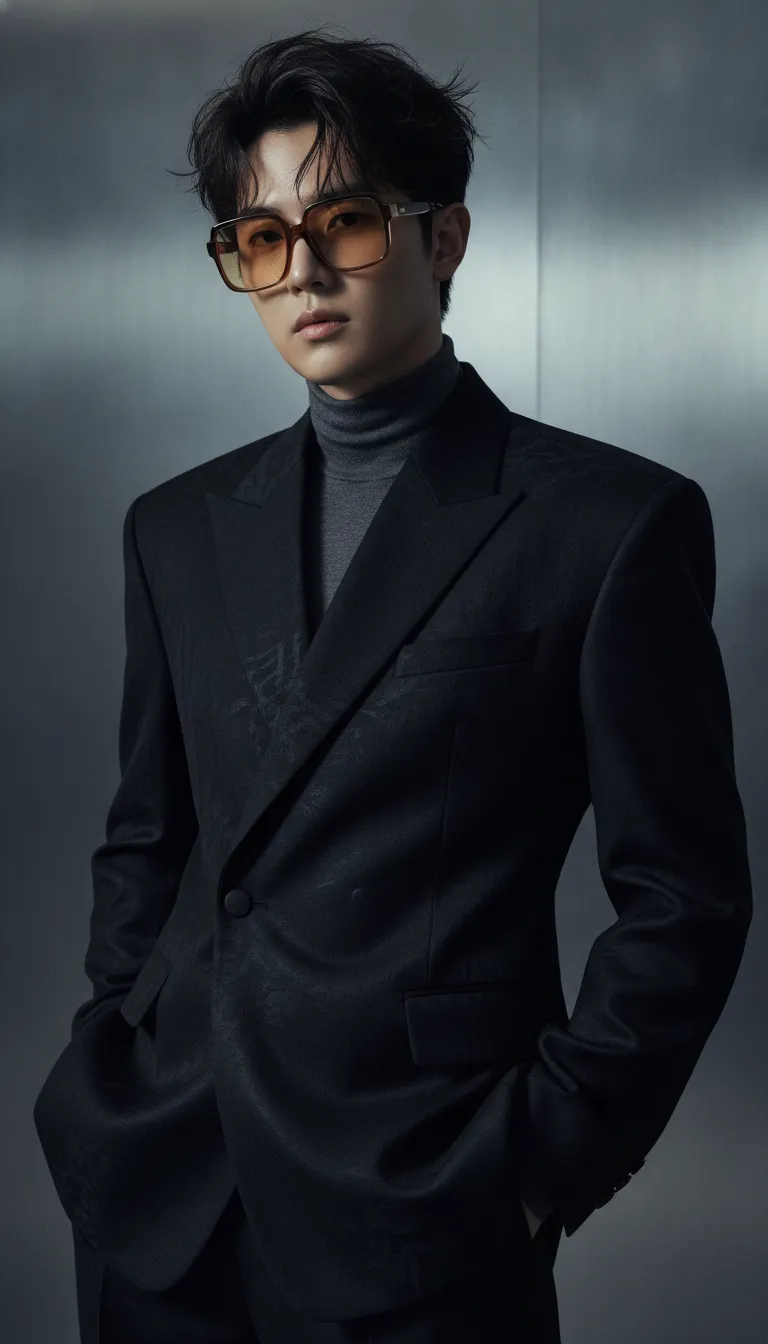 Choi Hyun fashion styling with tinted glasses