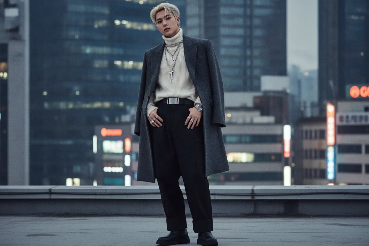 Choi Hyun-suk mature street style look