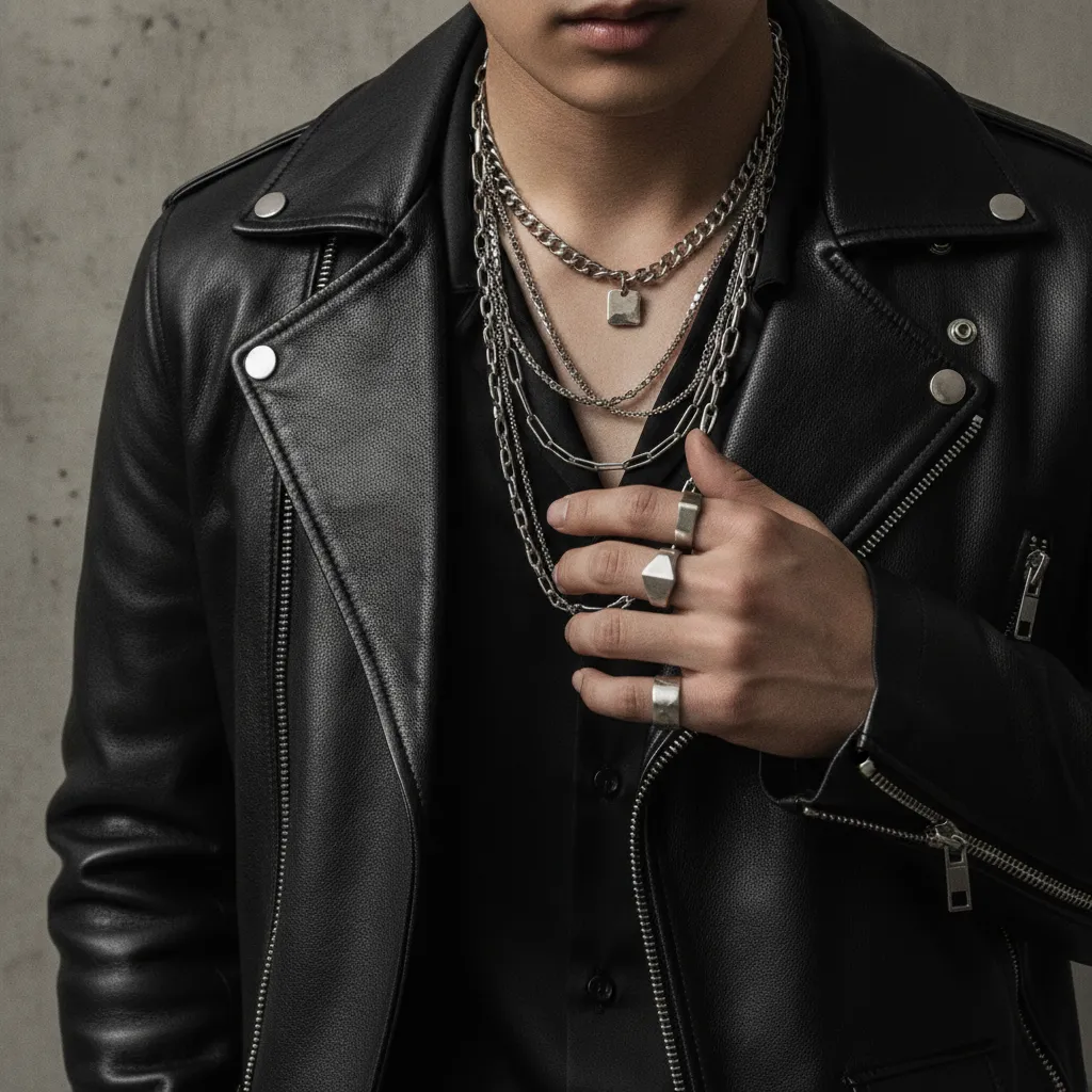 Choi Hyun fashion detail with layered accessories