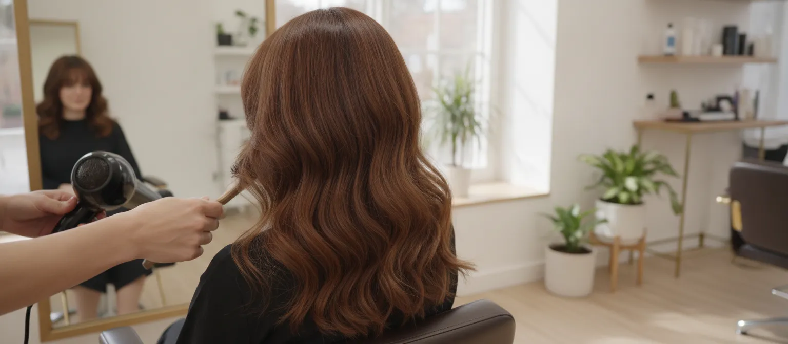 Curtain bangs with soft natural volume