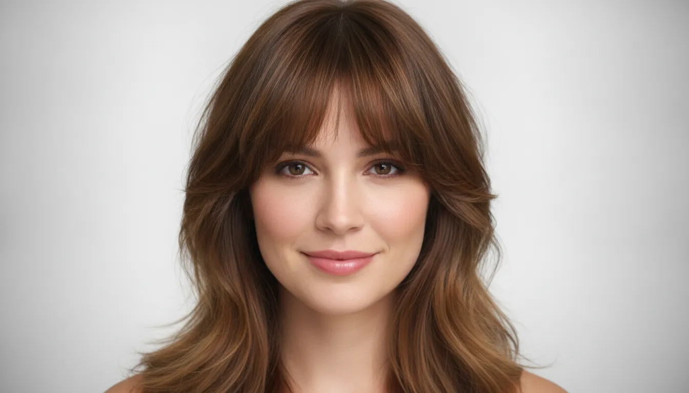Curtain bangs with a soft blow dried shape