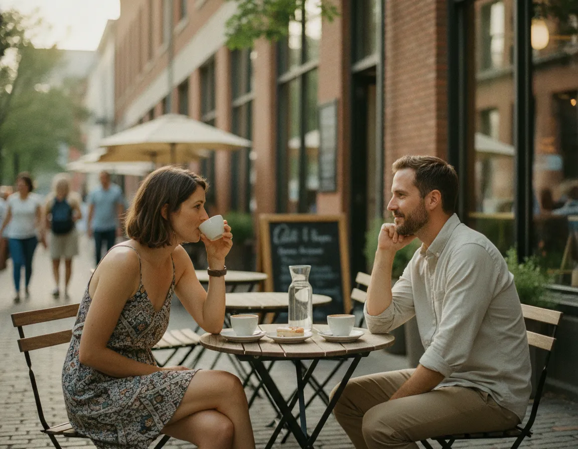 first date between two people who met through a dating app