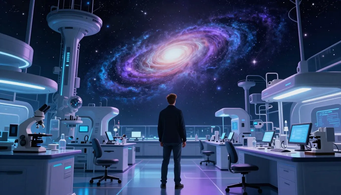 Elon Musk's new company to unravel the true essence of the universe in a futuristic space scene