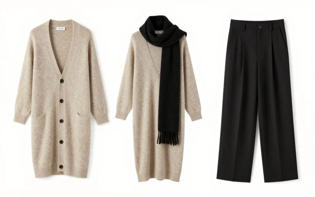 Neutral knitwear outfits from Gigi Hadid Guest in Residence campaign