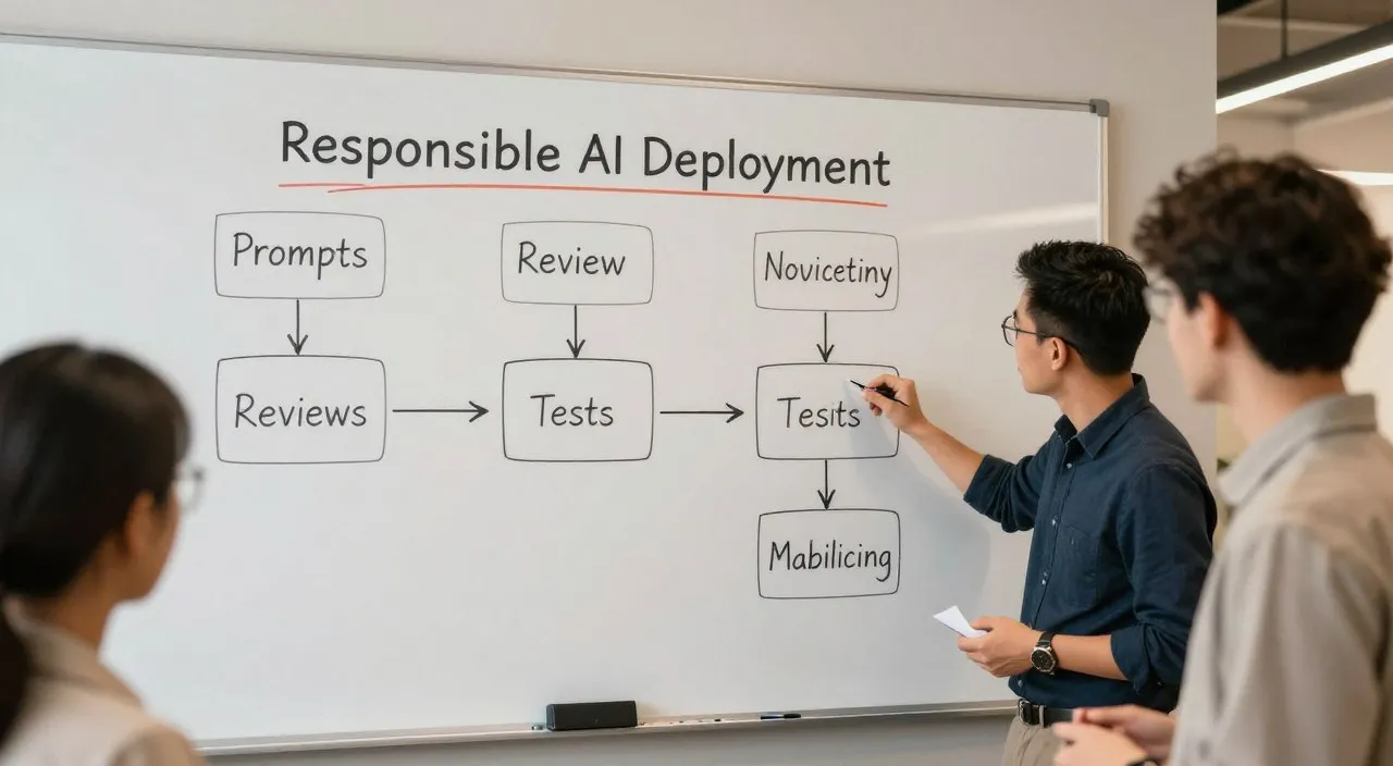 Software team planning responsible AI deployment instead of waiting for GPT-5