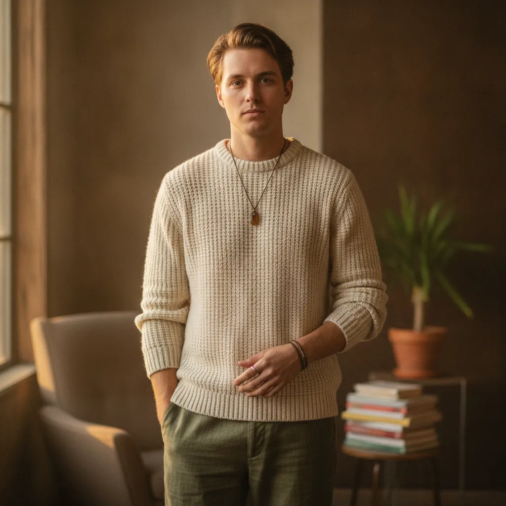 Jay in a simple casual fashion outfit