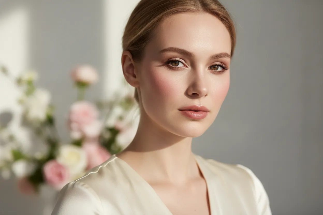 Light spring makeup adapted for fair skin tones