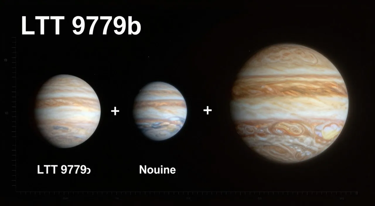 LTT 9779b compared with Neptune and a larger hot Jupiter