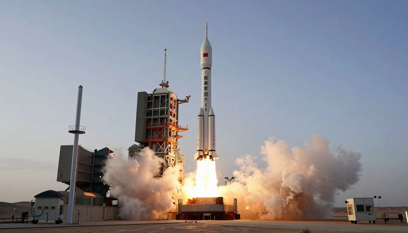 China's first-ever methane-powered rocket launch at Jiuquan Satellite Launch Center