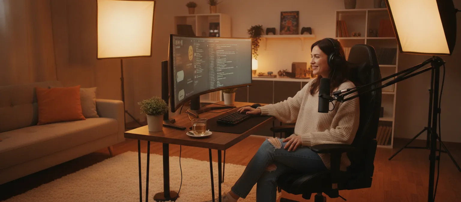 Just Chatting streamer engaging with an online audience