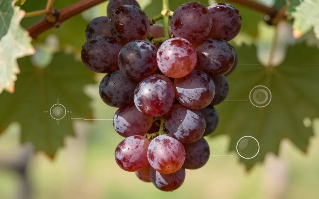 Red grapes illustrating polyphenols and cardiovascular health