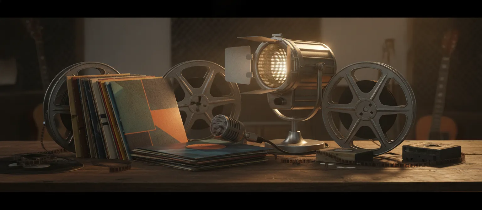 Beyoncé music catalog and entertainment projects represented by records and film equipment
