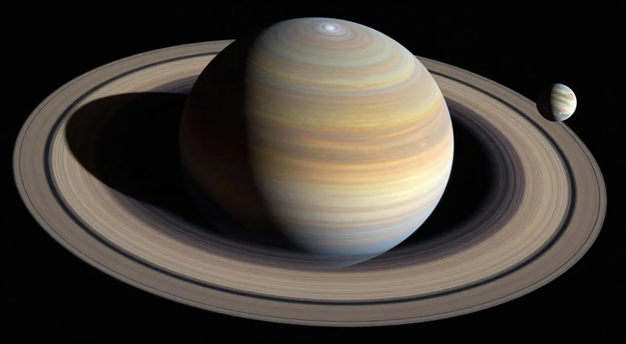 Cassini view of Saturn rings and inner moons