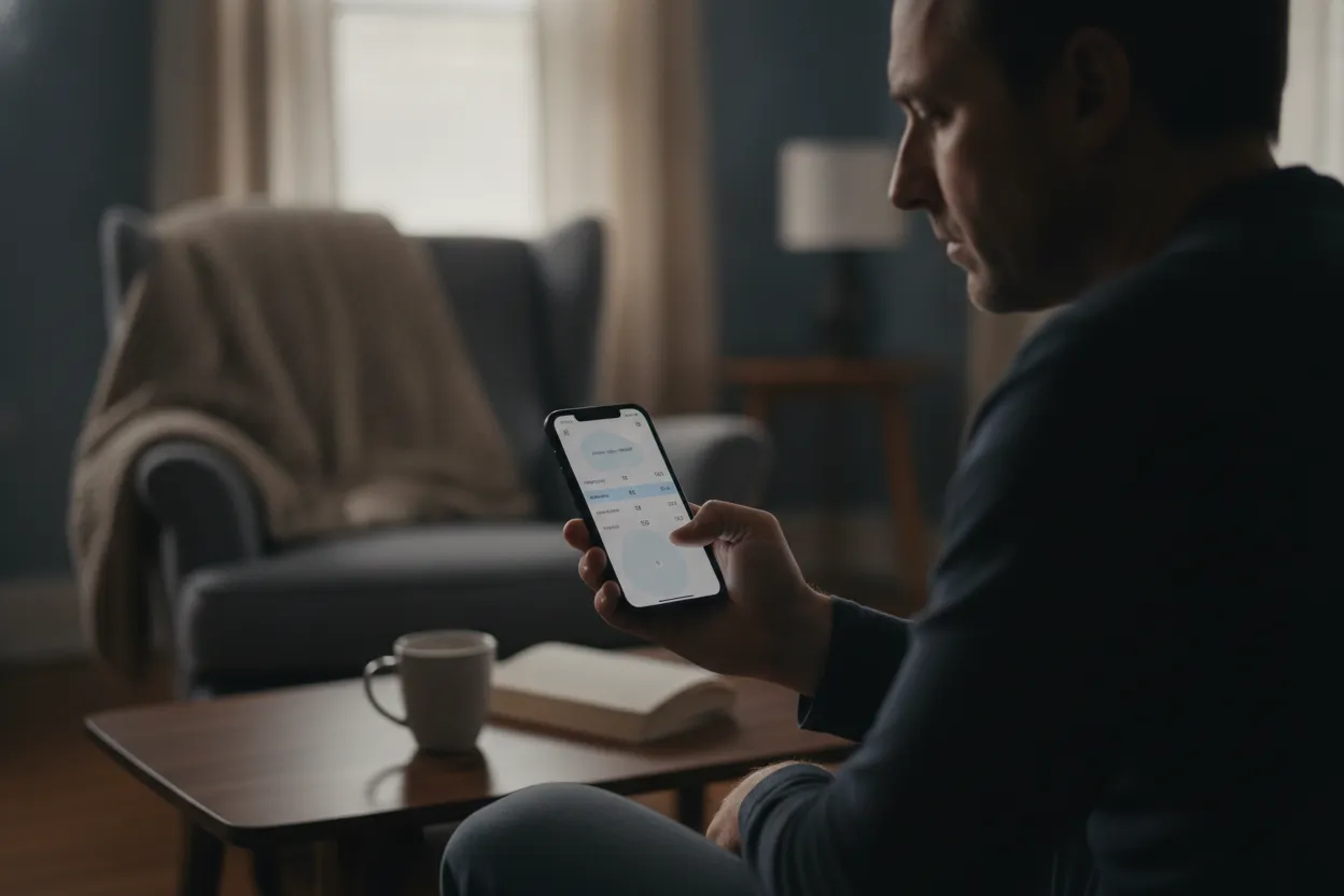 Person pausing before placing a sports bet