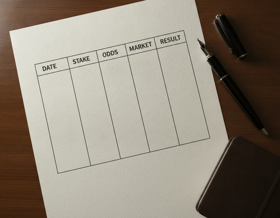 Notebook showing a sports betting log
