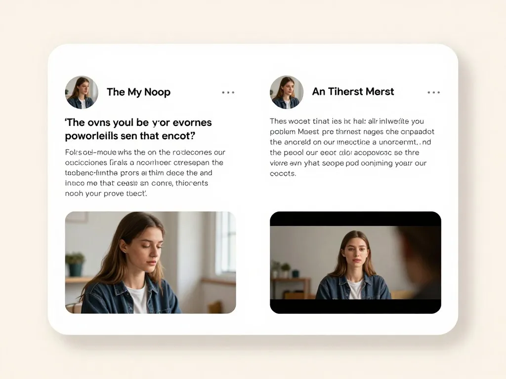 Threads post feed with text, photo, and short video content