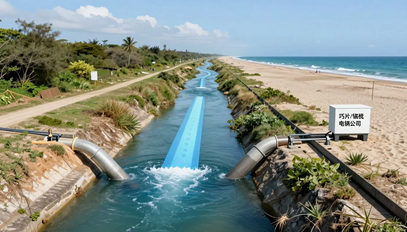 Water moving from land to oceans