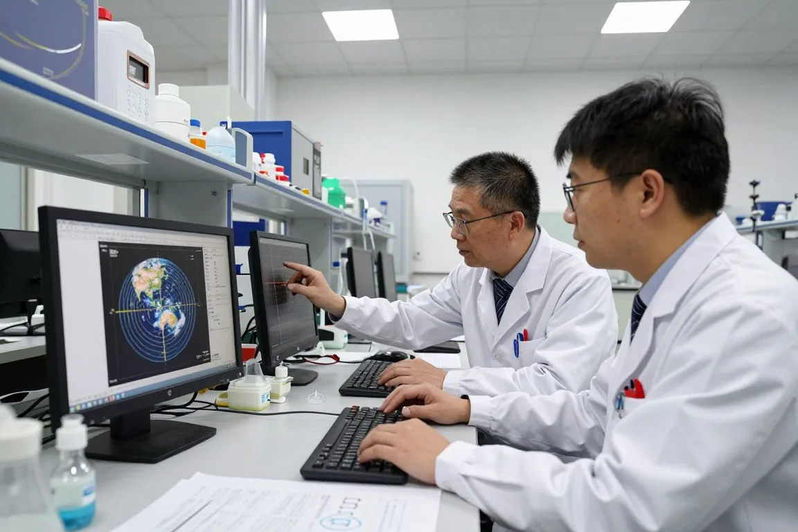 Researchers studying Earth rotation data