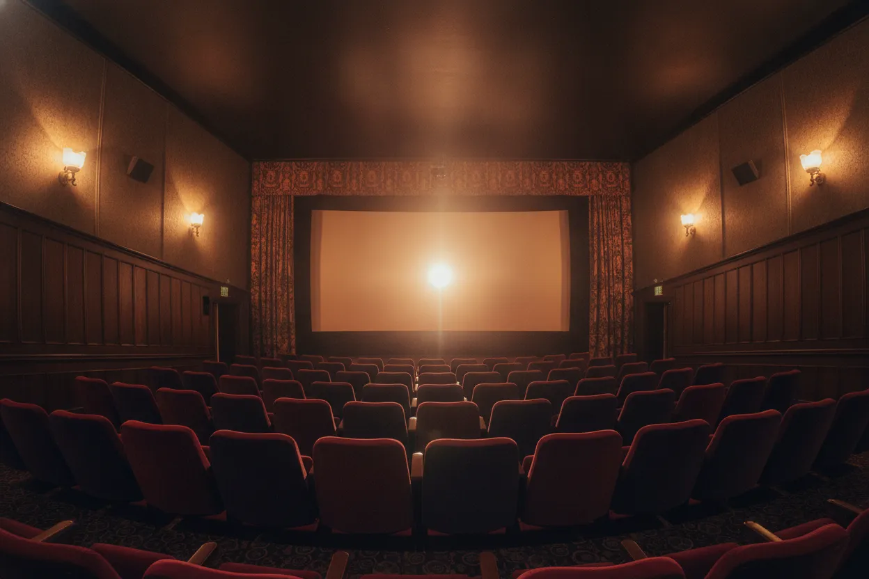 Art house cinema auditorium before a screening