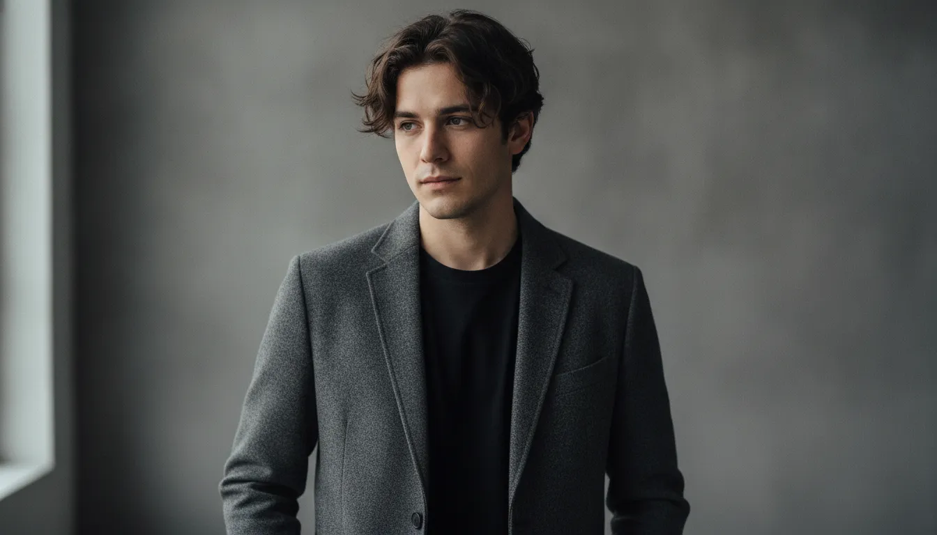 Timothée Chalamet portrait in a neutral editorial setting