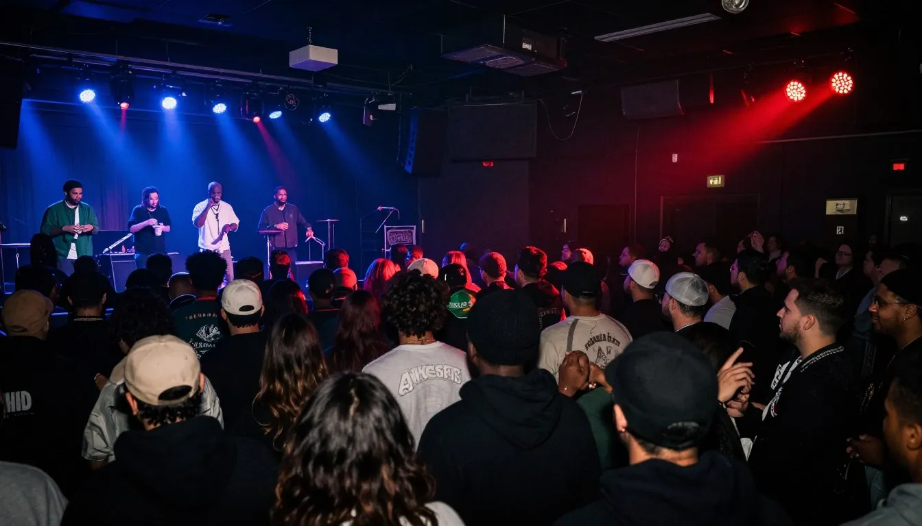 The Venue X Joe Budden concert setting in Worcester Massachusetts